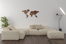 Load image into Gallery viewer, World Map - Dark Wood