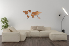 Load image into Gallery viewer, World Map - Warm Wood