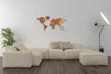 Load image into Gallery viewer, World Map - Warm Wood