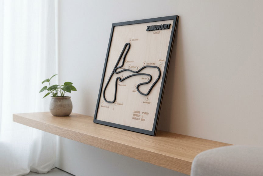 Zandvoort circuit - Berken houten muurbord