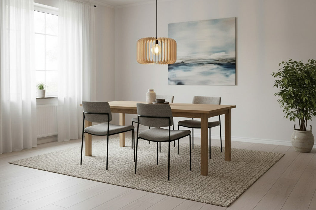 Houten hanglamp Pouf