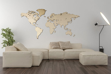 Load image into Gallery viewer, World Map - Light Wood
